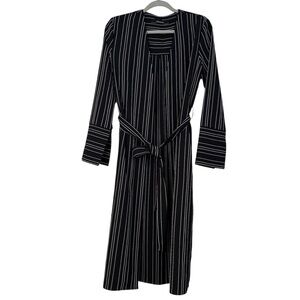 Zara Basics Kimono Longline Cardigan Striped Black & White Long Sleeve Size S